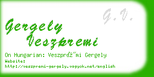 gergely veszpremi business card